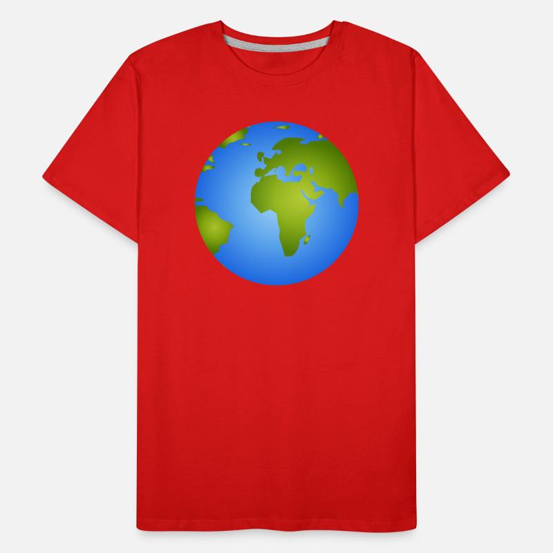 Terre bleue - Illustration de globe élégante T-shirt bio Premium Homme