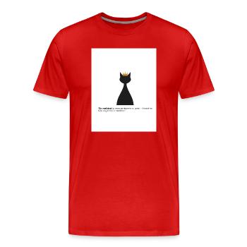 Gato Rey und seine Hypothek - Männer Premium Bio T-Shirt - Rot - Vorne - Damien (186cm)