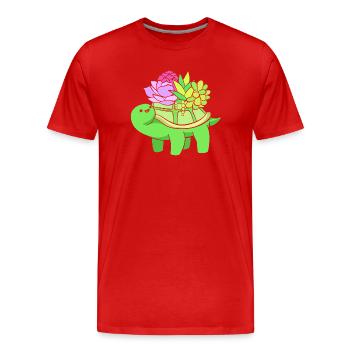 Plant Cactus Cacti - Men's Premium Organic T-Shirt - red - Front - Damien (186cm)