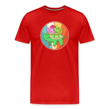 Cactus Plant Cacti - Men's Premium Organic T-Shirt - red - Front - Damien (186cm)