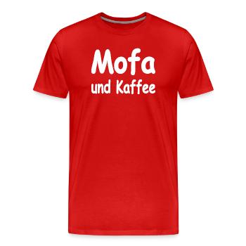 Mobylette - T-shirt bio Premium Homme - rouge - Devant - Damien (186cm)