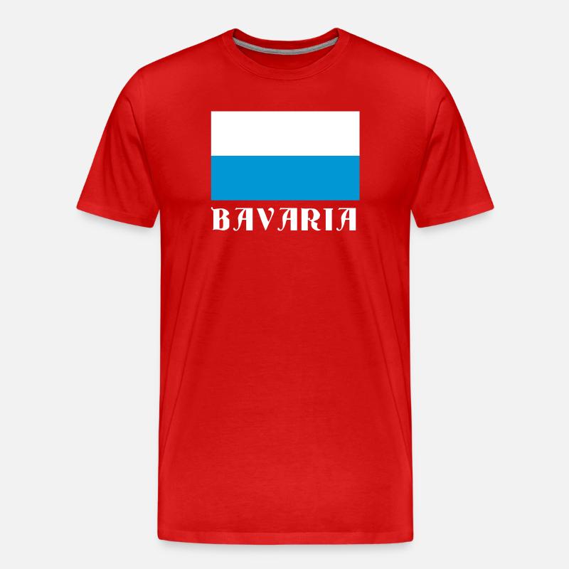 Bavaria Flag with Gothic Text - Men's Premium Organic T-Shirt - red