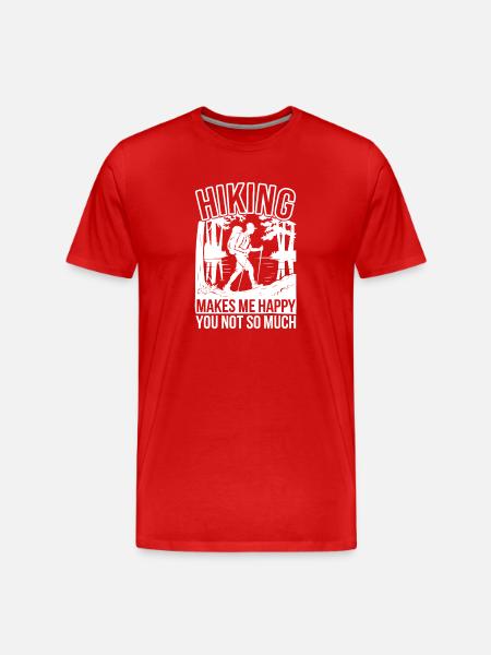 Funny Hiking Quote Hiker - Men's Premium Organic T-Shirt - red