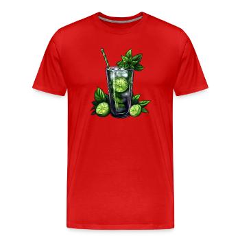 Mojito Cocktail - T-shirt bio Premium Homme - rouge - Devant - Damien (186cm)