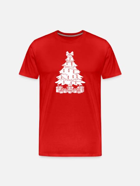 Harmonica Musican Christmas Tree Harmonica - Men's Premium Organic T-Shirt - red