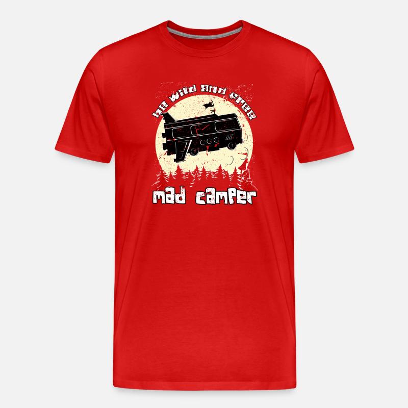 Camping - Männer Premium Bio T-Shirt - Rot