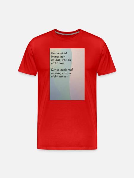 Think about what you can't do - Men's Premium Organic T-Shirt - red