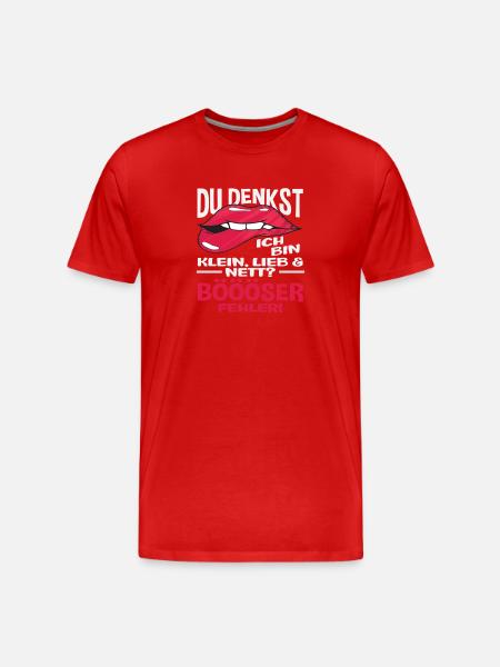 Bad Mistake Lip Saying Gift - Men's Premium Organic T-Shirt - red