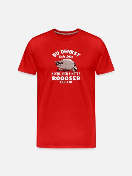 Bad mistake Little raccoon - Men's Premium Organic T-Shirt - red