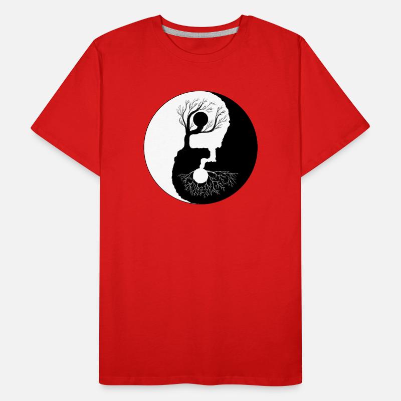 Baum YinYang Balance Männer Premium Bio T-Shirt
