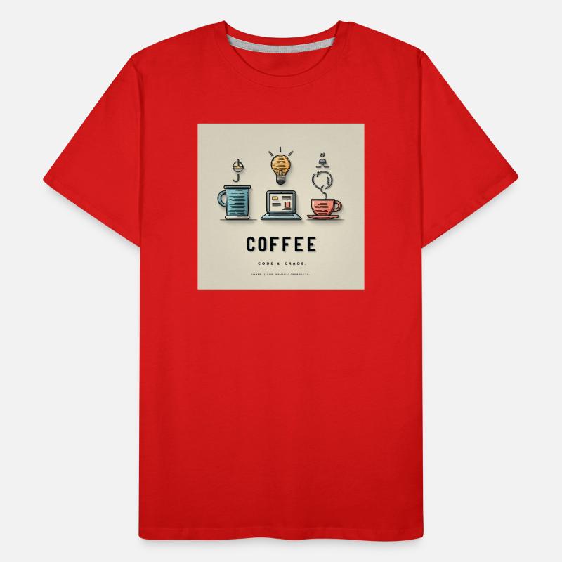 Kaffee Code Design Männer Premium Bio T-Shirt