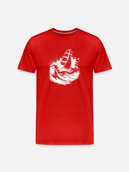Energetic Sailing Art Sailor - Men's Premium Organic T-Shirt - red