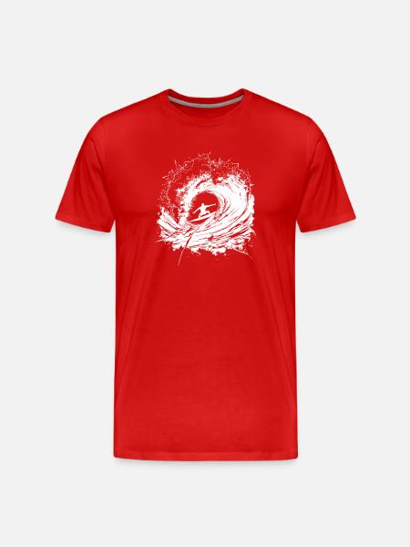 Energetic Surfing Art Surfer - Men's Premium Organic T-Shirt - red