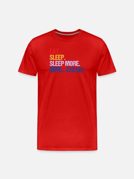 EAT SLEEP SLEEP MORE ZzZzZ - Men's Premium Organic T-Shirt - red