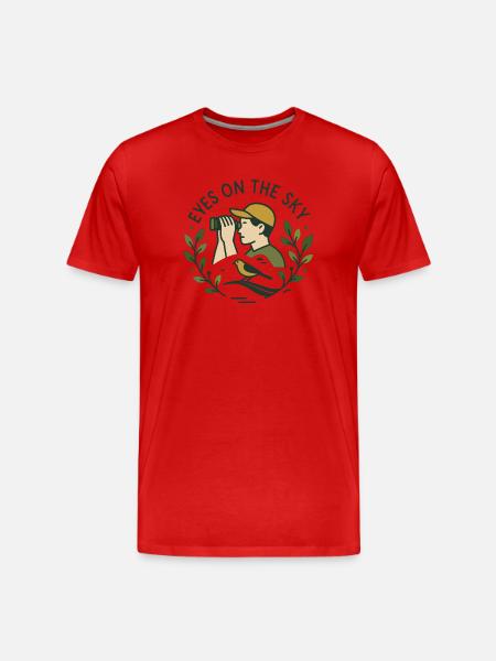 Eyes on the Sky - Men's Premium Organic T-Shirt - red