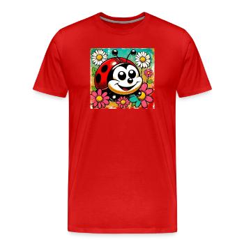 ladybird - Men's Premium Organic T-Shirt - red - Front - Damien (186cm)