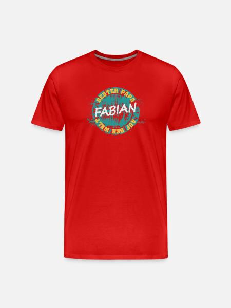 Gift for Fabian - Men's Premium Organic T-Shirt - red