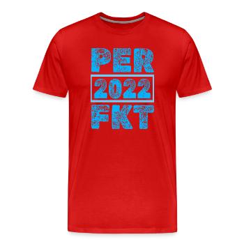 Perfected 2022 - Men's Premium Organic T-Shirt - red - Front - Damien (186cm)