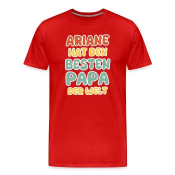 Bébé Ariane - T-shirt bio Premium Homme - rouge - Devant - Damien (186cm)