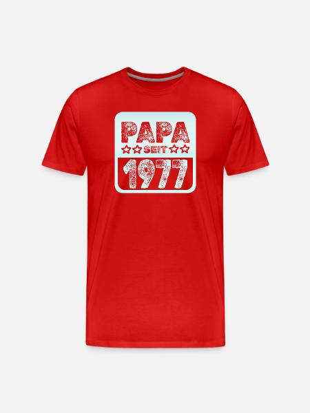 1977 - Männer Premium Bio T-Shirt - Rot