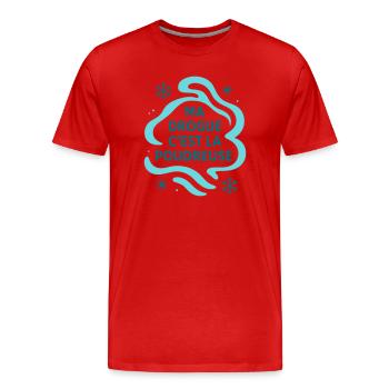 Mein Medikament ist Powder / Ski / Snowboard - Männer Premium Bio T-Shirt - Rot - Vorne - Damien (186cm)