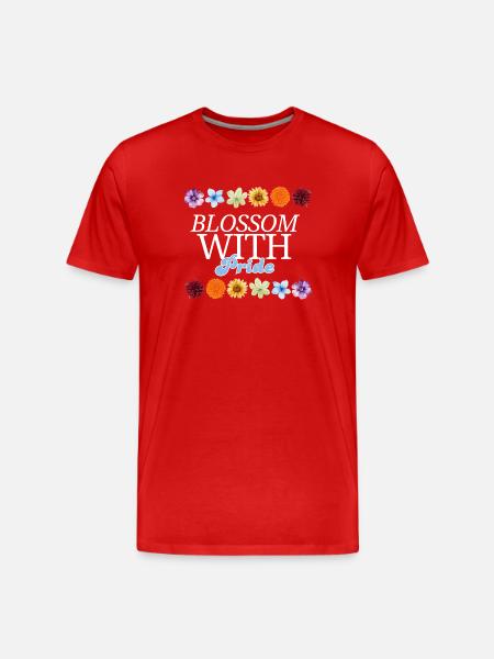 Blossom with Pride - Men's Premium Organic T-Shirt - red