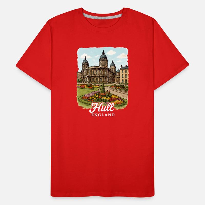Hull, Angleterre T-shirt bio Premium Homme
