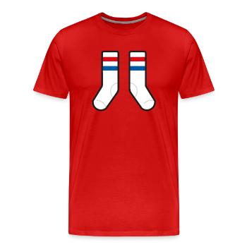 Sports socks - Men's Premium Organic T-Shirt - red - Front - Damien (186cm)