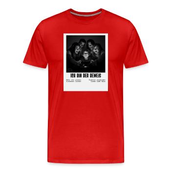 Ich bin der Beweis – Familiengaming Sprüche  - Männer Premium Bio T-Shirt - Rot - Vorne - Damien (186cm)