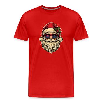 Cool chemise de Noël Père Noël cadeau - T-shirt bio Premium Homme - rouge - Devant - Damien (186cm)