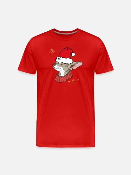 Moche orignal de Noël - T-shirt bio Premium Homme - rouge