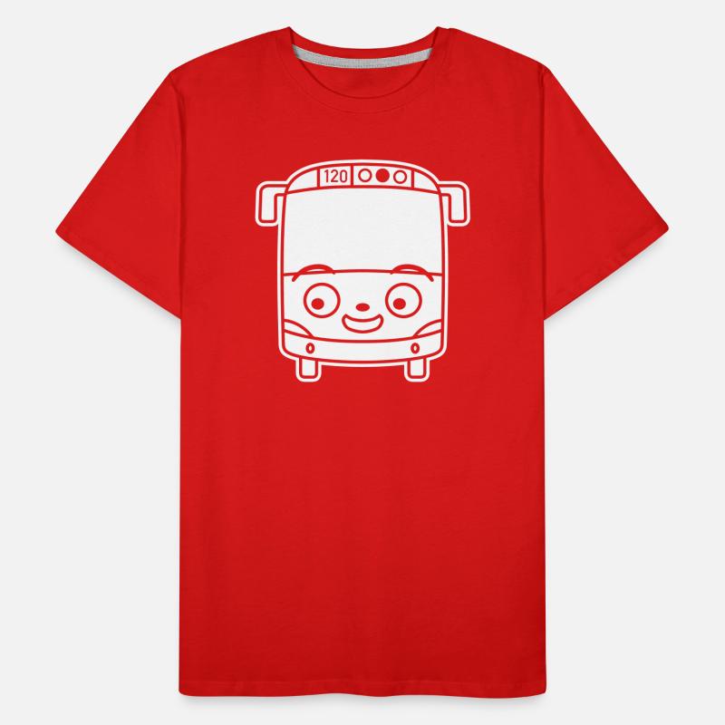 Kleiner Bus Cartoon – Comic Schulbus Reise Spaß Männer Premium Bio T-Shirt