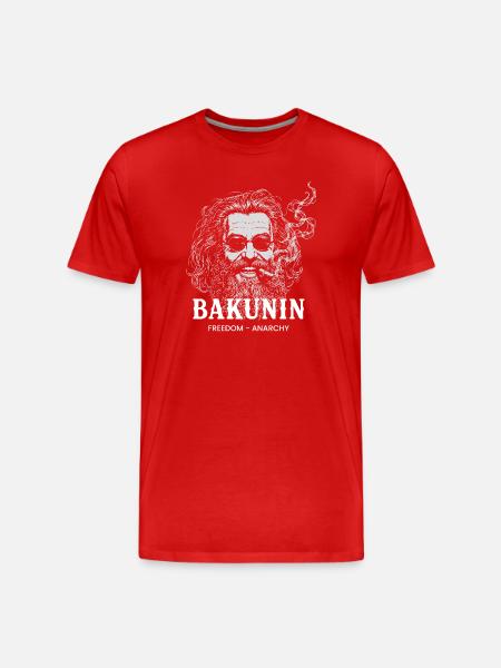 Bakunin Freedom Anarchy Portrait - Men's Premium Organic T-Shirt - red