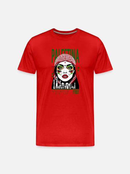 WOMAN_PALESTINA_10 - Men's Premium Organic T-Shirt - red