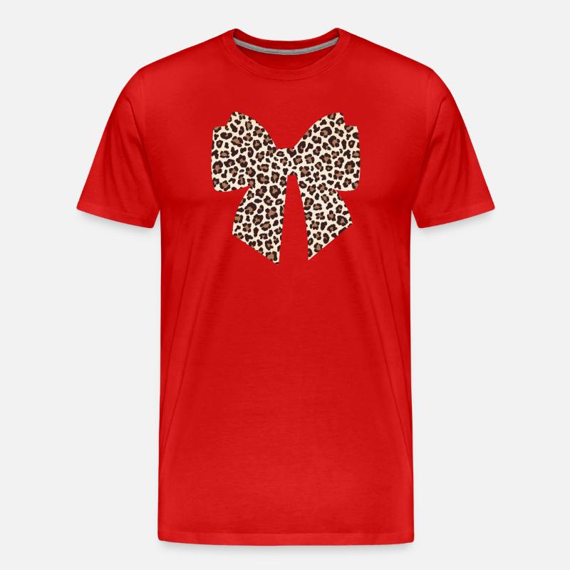 Noeud leopard idée cadeau - T-shirt bio Premium Homme - rouge