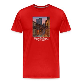 New Orleans Louisiana - Männer Premium Bio T-Shirt - Rot - Vorne - Damien (186cm)