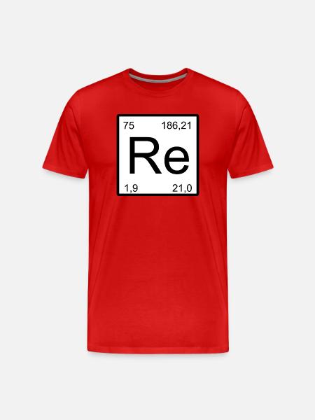 Symbole de la Période Minimale - T-shirt bio Premium Homme - rouge