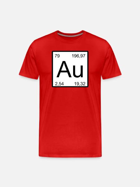 Gold Element Minimal - Men's Premium Organic T-Shirt - red