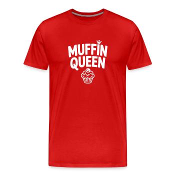 Muffin-Königin - Männer Premium Bio T-Shirt - Rot - Vorne - Damien (186cm)
