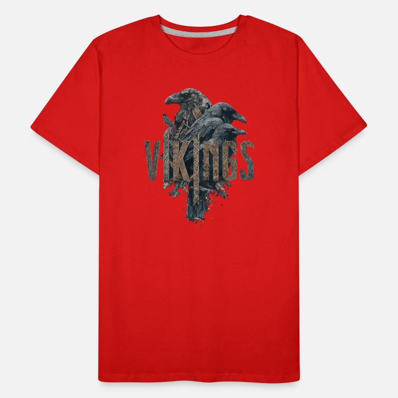 Odin-Crows-Vikings-Sword-Edda Männer Premium Bio T-Shirt