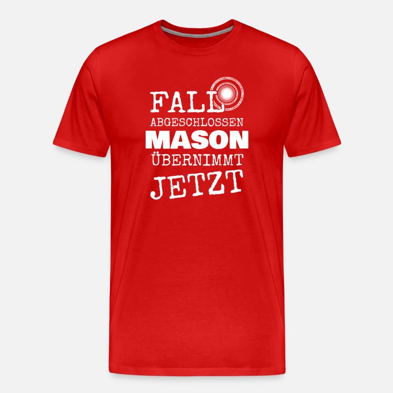 Mason - Männer Premium Bio T-Shirt - Rot