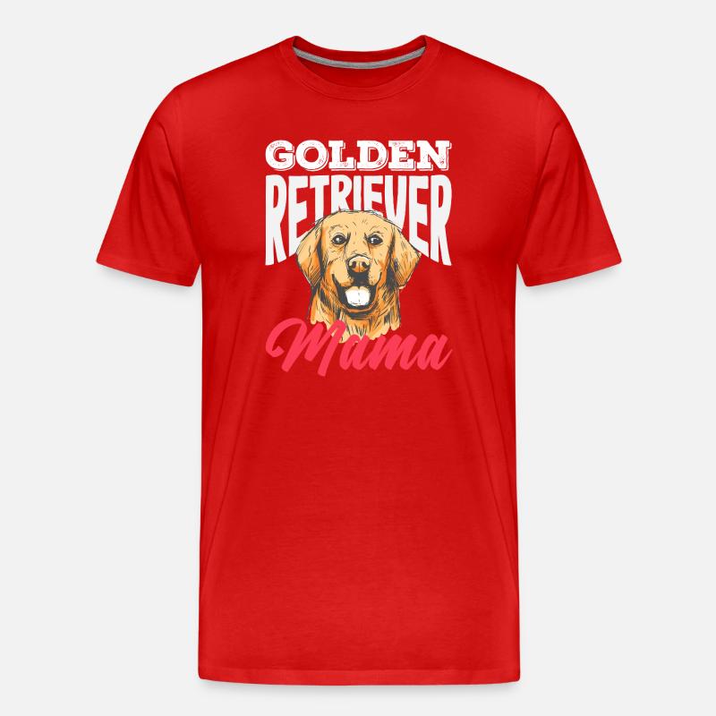 Golden Retriever Besitzer Halter Geschenk - Männer Premium Bio T-Shirt - Rot