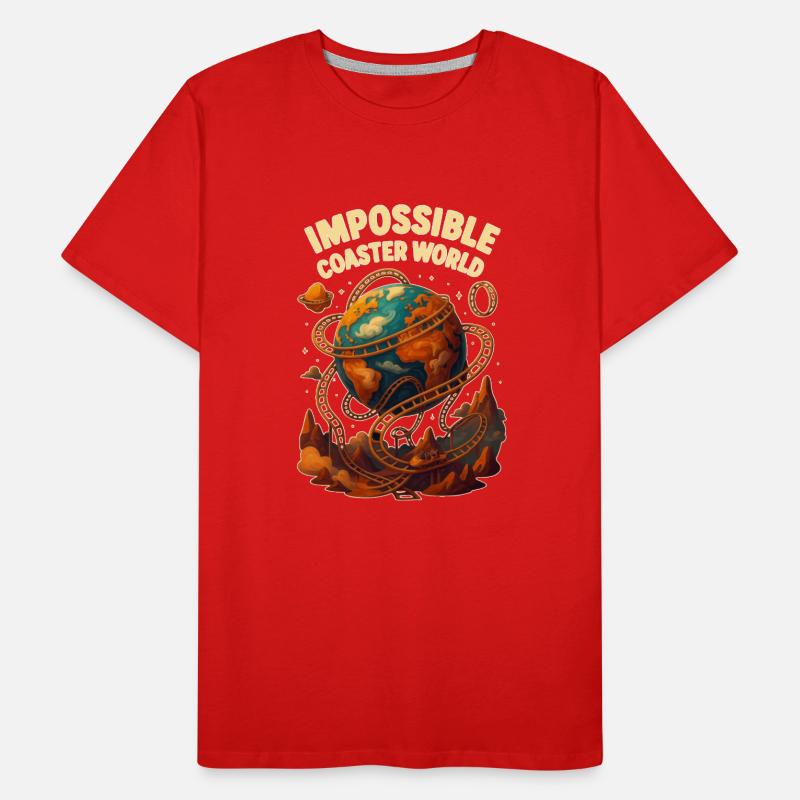 Impossible Roller Coaster World T-shirt bio Premium Homme
