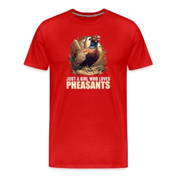 Faisans Faisan - T-shirt bio Premium Homme - rouge - Devant - Damien (186cm)