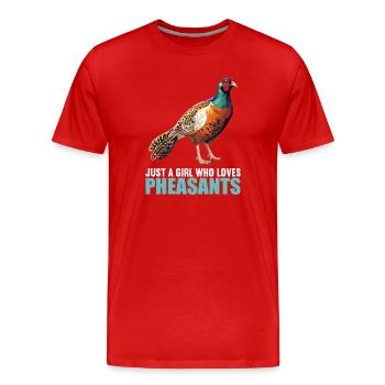 Faisans Faisan - T-shirt bio Premium Homme - rouge - Devant - Damien (186cm)