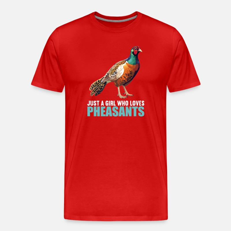 Fasane Fasan - Männer Premium Bio T-Shirt - Rot