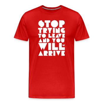 Lao Tzu quote - Men's Premium Organic T-Shirt - red - Front - Damien (186cm)
