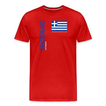Athens - Men's Premium Organic T-Shirt - red - Front - Damien (186cm)