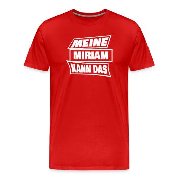 Miriam Miriam - Männer Premium Bio T-Shirt - Rot - Vorne - Damien (186cm)