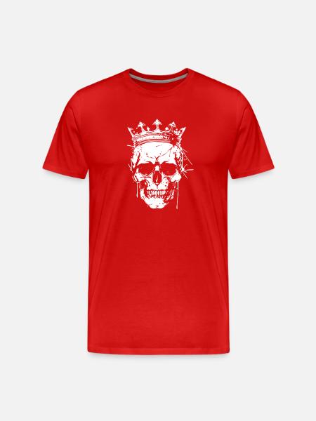 Crown Skull Graphic - Men's Premium Organic T-Shirt - red